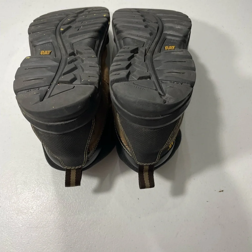 CATERPILLAR Brown Leather Hiking Work Boots Size 12 SB-